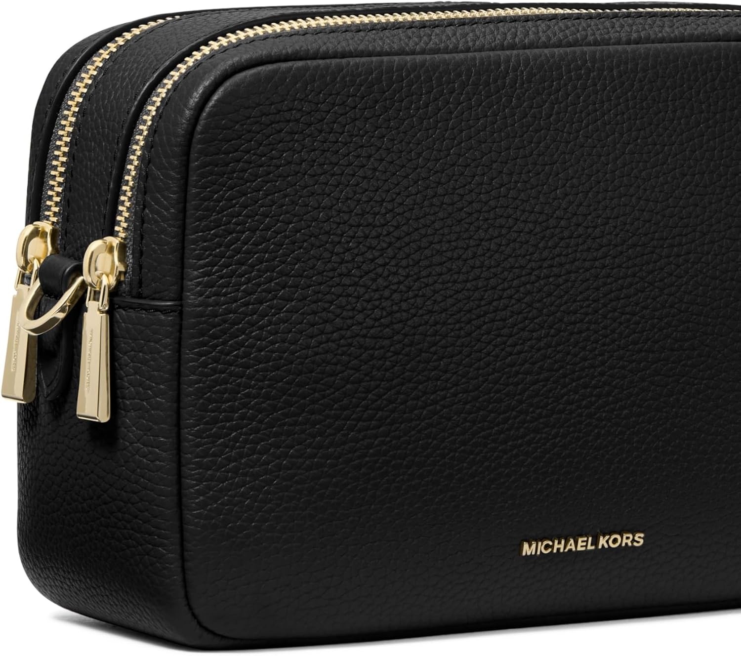 image:imageMichael Kors Bryant Medium Double Zip Chain Camera Crossbody BagGoldtone HardwareBlack