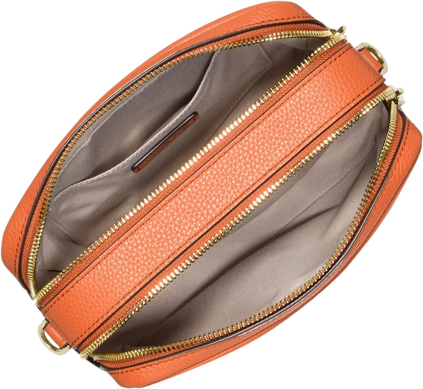 image:imageMichael Kors Bryant Medium Double Zip Chain Camera Crossbody BagOrange Punch