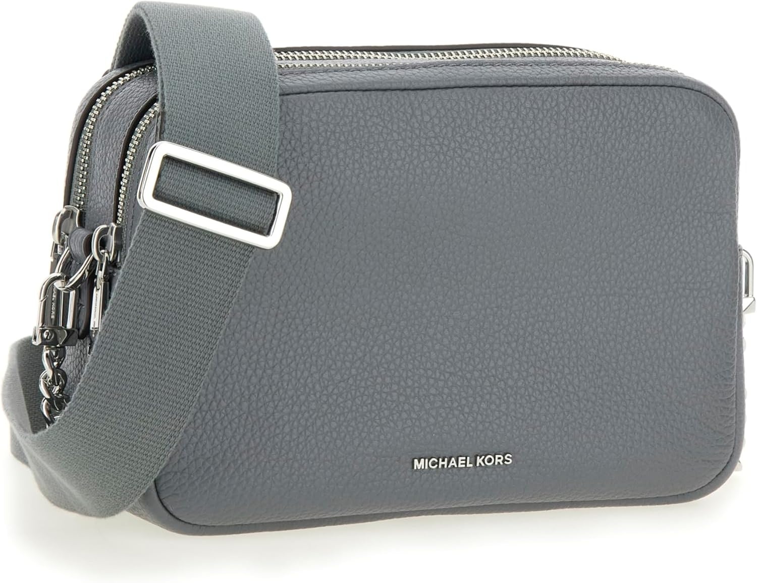 image:imageMichael Kors Bryant Medium Double Zip Chain Camera Crossbody BagStorm