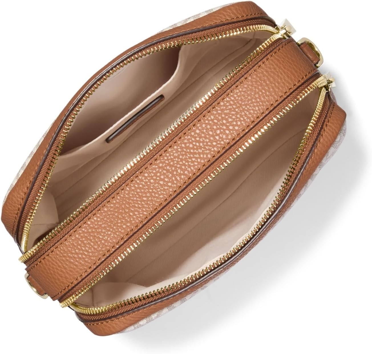 image:imageMichael Kors Bryant Medium Double Zip Chain Camera Crossbody BagVanillaAcorn