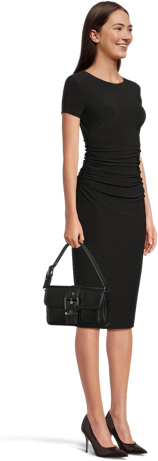 image:imageMichael Kors Colby Medium Shoulder BagSilvertone HardwareBlack