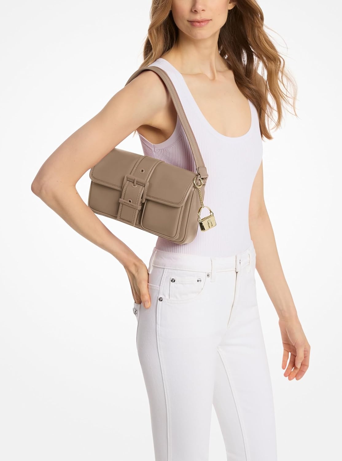 image:imageMichael Kors Colby Medium Shoulder BagTonal HardwareBirch