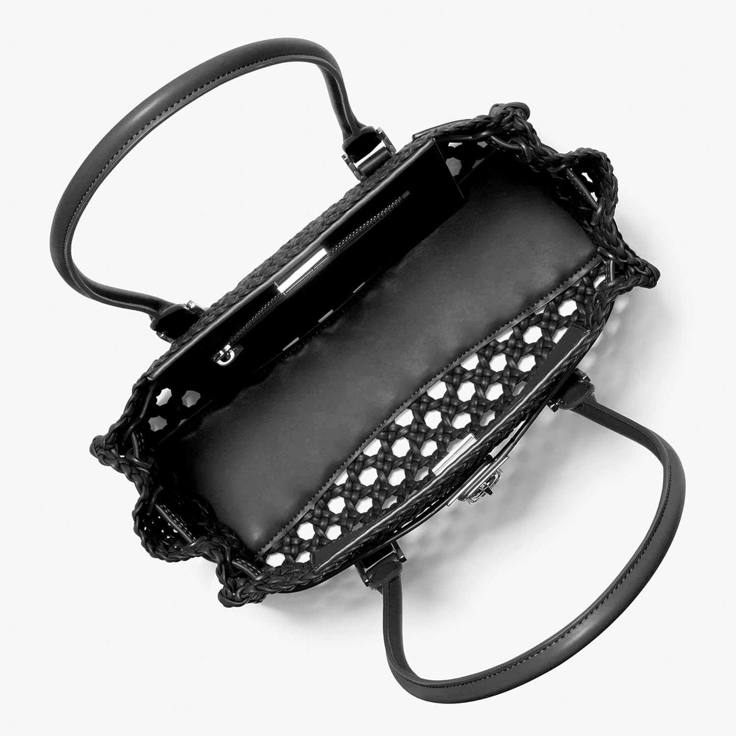 image:imageMichael Kors Hamilton Moderne Small Shoulder ToteSilvertone HardwareSoft Goat NappaBlack