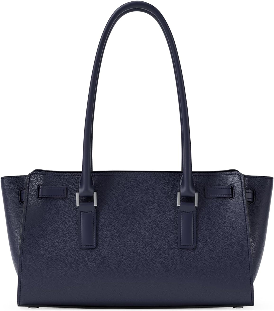image:imageMichael Kors Hamilton Moderne Small Shoulder ToteSilvertone HardwareUrbino LeatherDress Blues