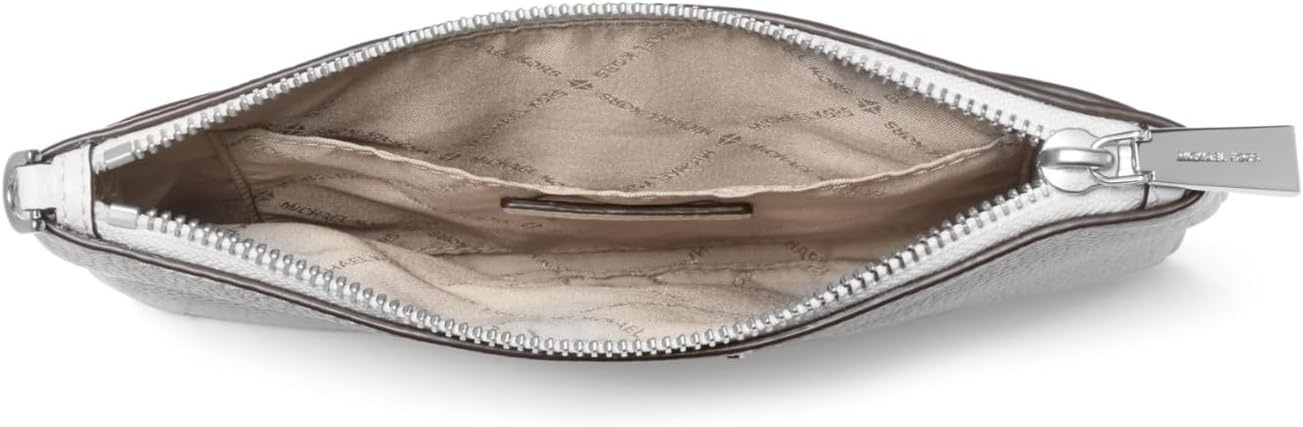 image:imageMichael Kors Jet Set Charm Medium Top Zip WristletSilvertone HardwareOptic White