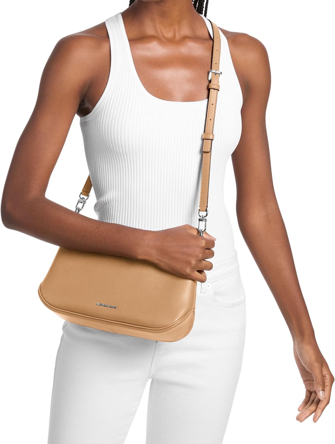 image:imageMichael Kors Jet Set Medium Convertible Pouchette CrossbodyPeanut