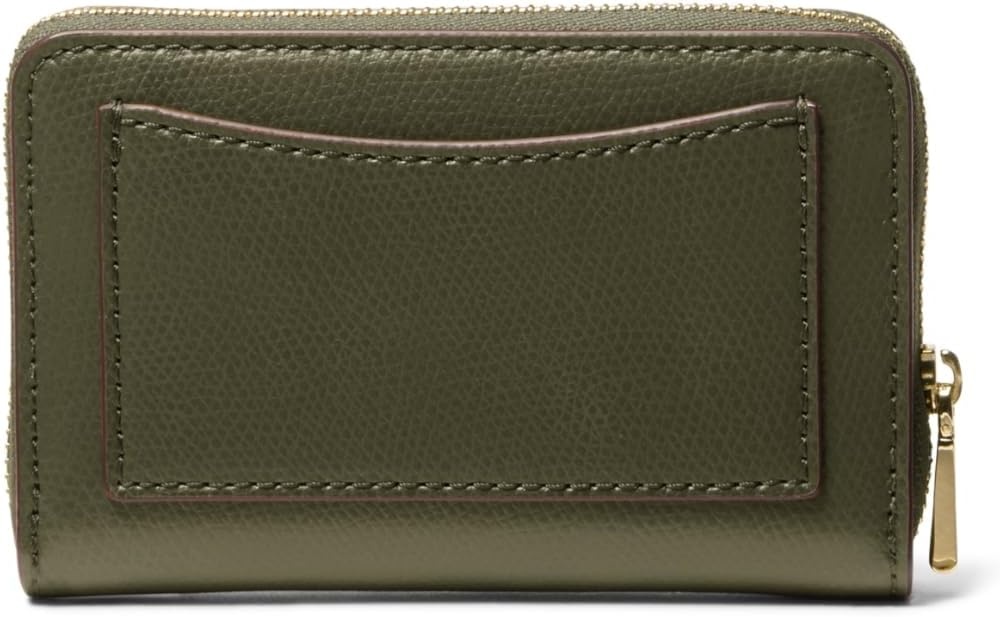 image:imageMichael Kors Jet Set Small Zip Around Card Case SilverTone HardwareSignature Coated TwillOptic WhiteAllumGoldtone HardwareSahara LeatherIvy