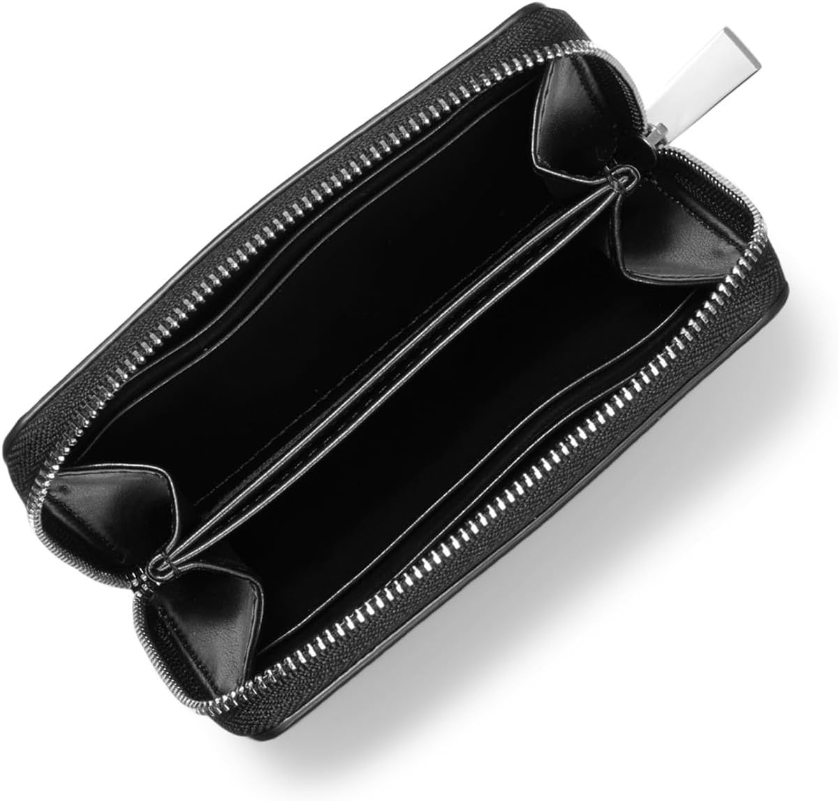 image:imageMichael Kors Jet Set Small Zip Around Card Case SilverTone HardwareSignature Coated TwillOptic WhiteAllumSilverTone HardwareSignature Coated TwillBlack