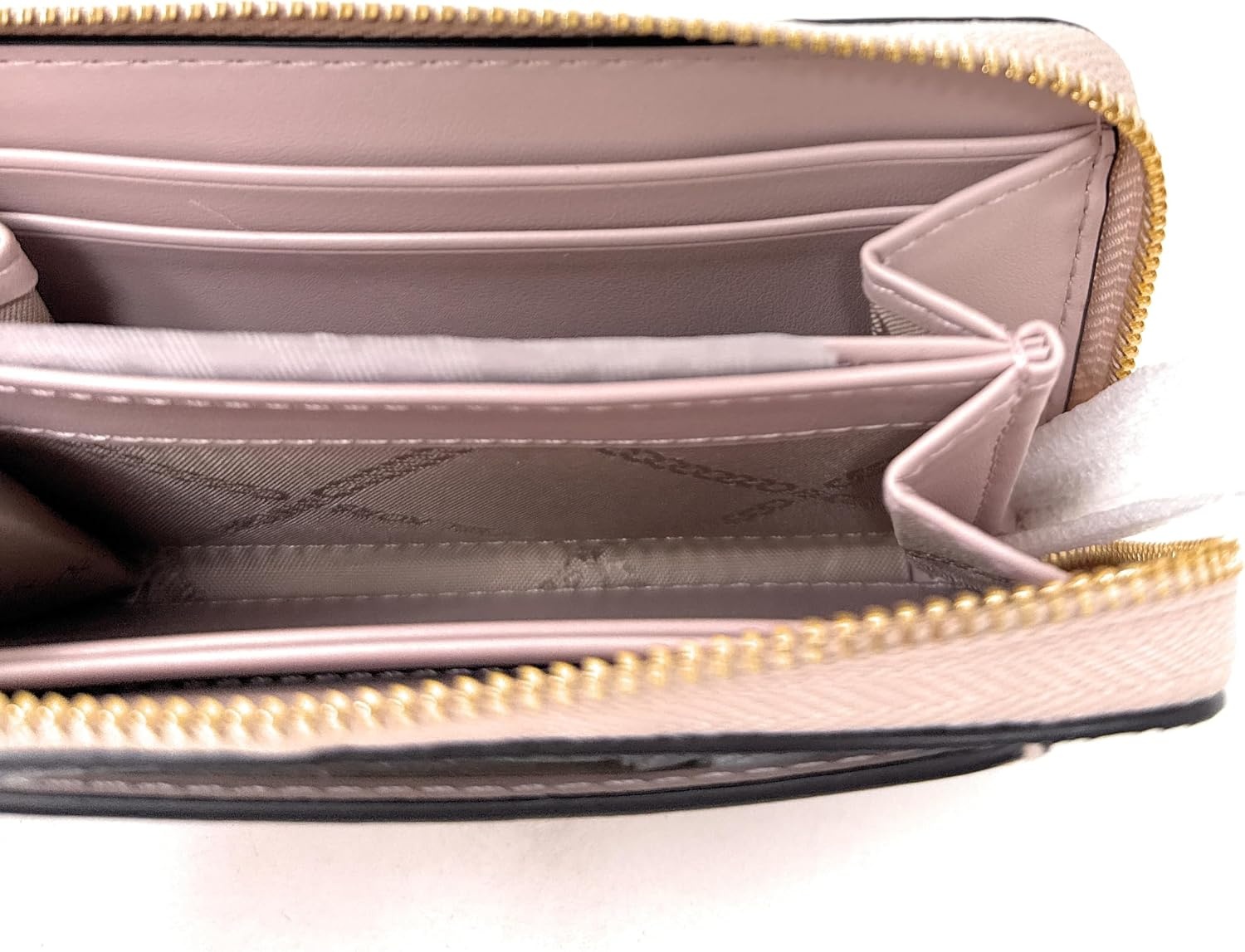 image:imageMichael Kors Jet Set Small Zip Around Card Case SilverTone HardwareSignature Coated TwillOptic WhiteAllumVanillaSoft Pink