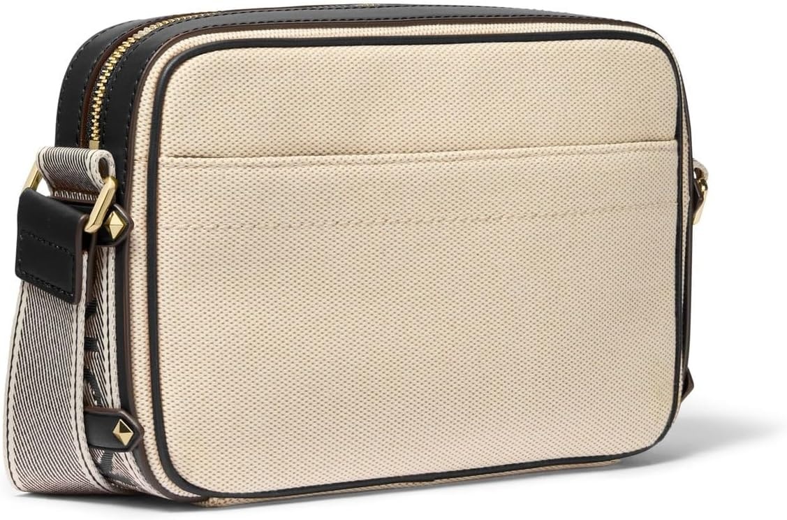 image:imageMichael Kors Maeve Large Pocket Crossbody BagGoldtone HardwareCanvasBlack