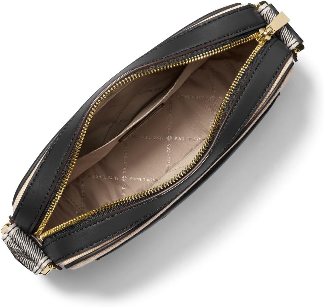 image:imageMichael Kors Maeve Large Pocket Crossbody BagGoldtone HardwareCanvasBlack