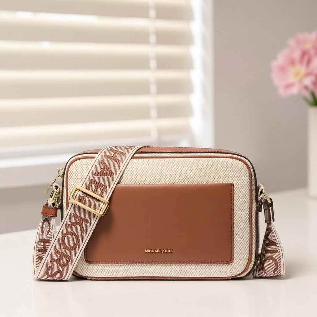 image:imageMichael Kors Maeve Large Pocket Crossbody BagGoldtone HardwareCanvasLuggage