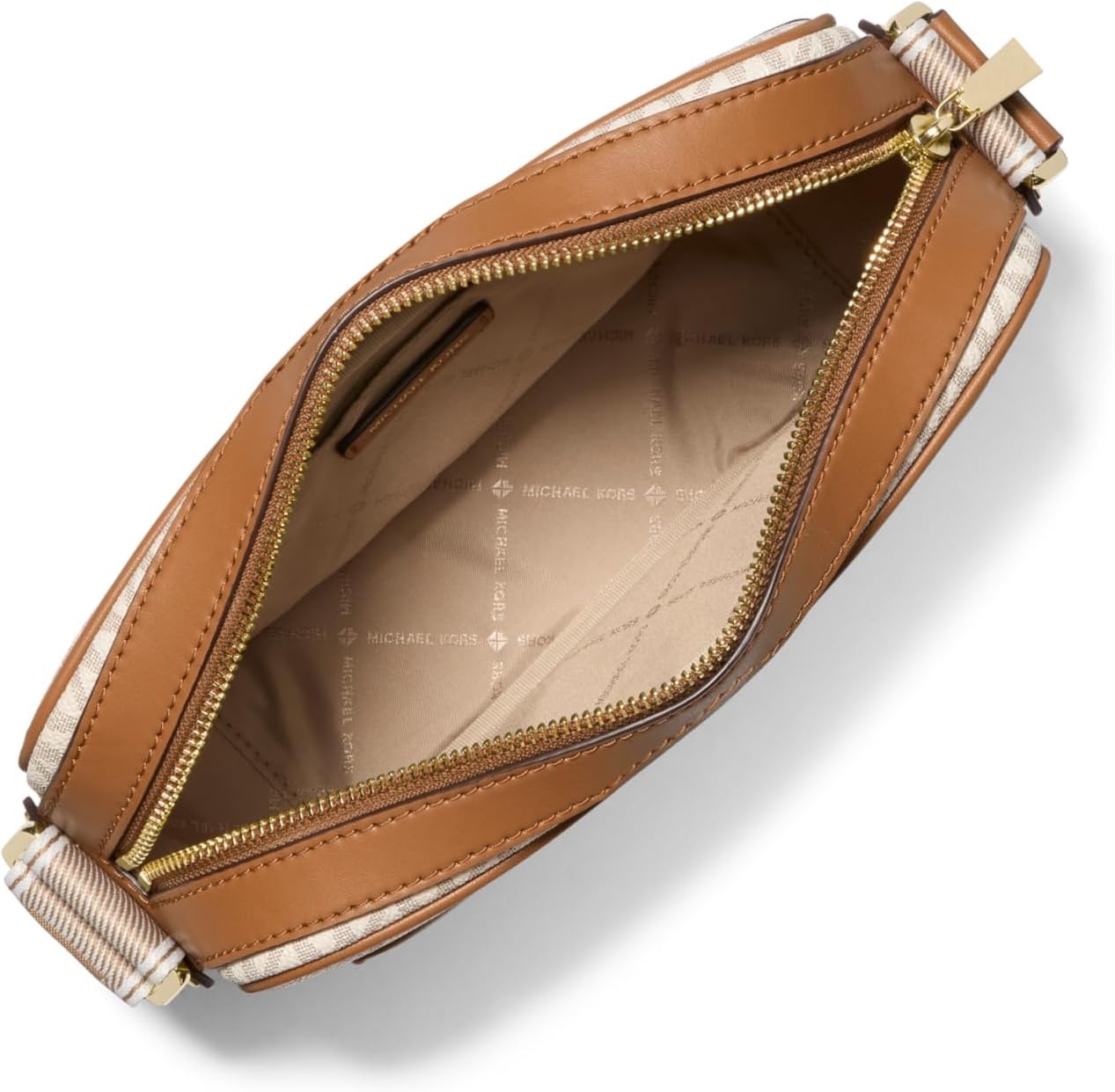 image:imageMichael Kors Maeve Large Pocket Crossbody BagGoldtone HardwareVanillaAcorn