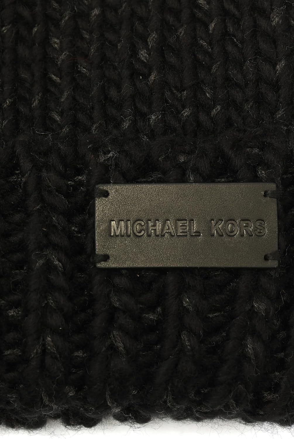 image:imageMichael Kors Mens Marl Yarn Mix Cuff Hat Soft amp Stylish Fashion Accessory for Winter BlackBlack