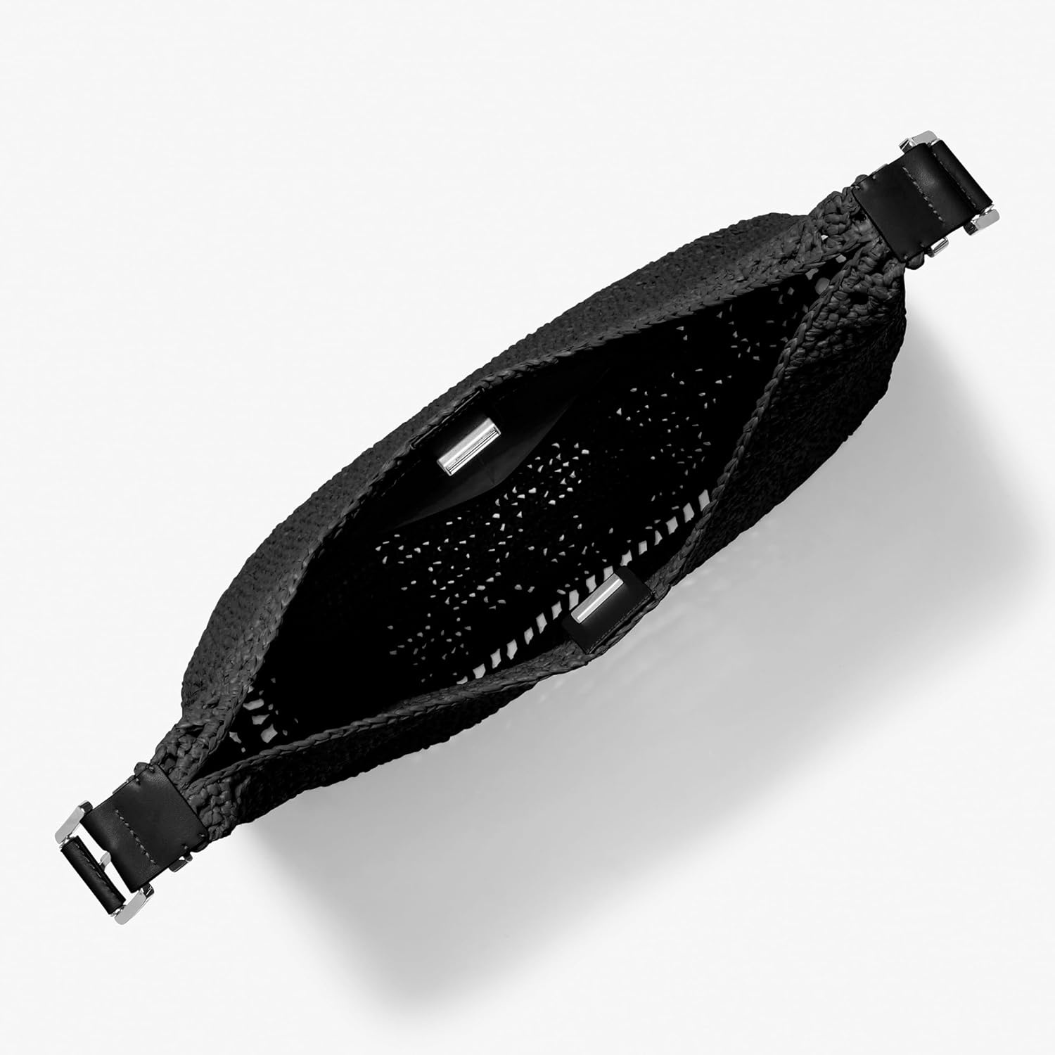 image:imageMichael Kors Nolita Large Hobo Shoulder BagCrochet StrawBlackBlack