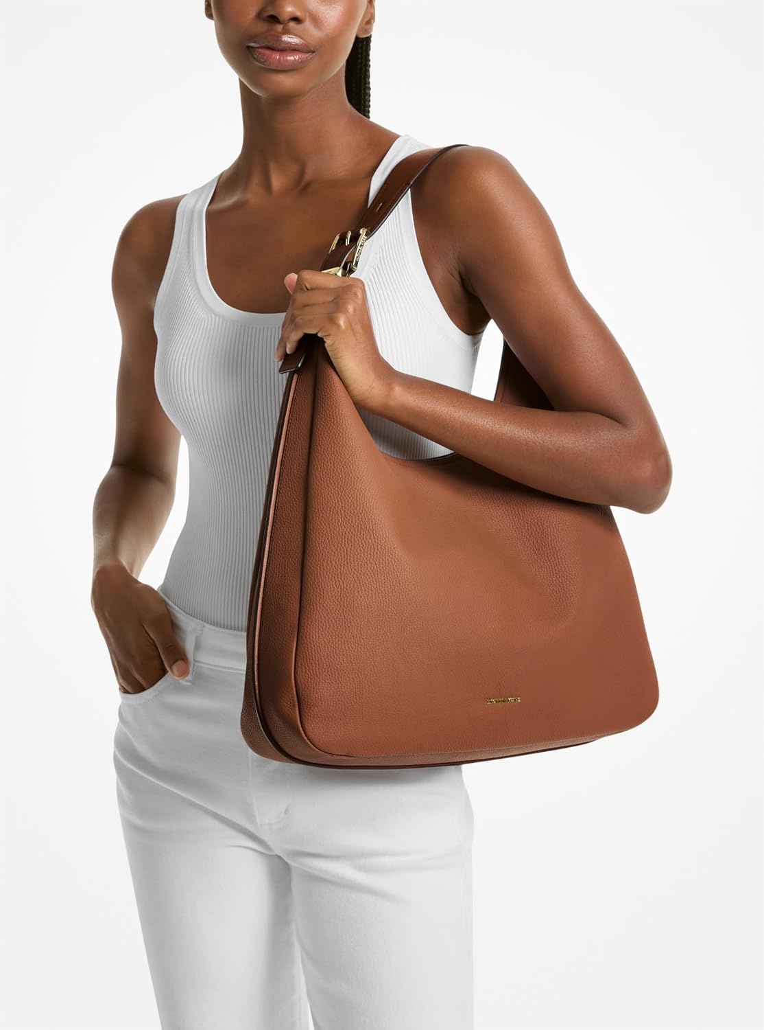 image:imageMichael Kors Nolita Large Hobo Shoulder BagGoldtone HardwareLuggage