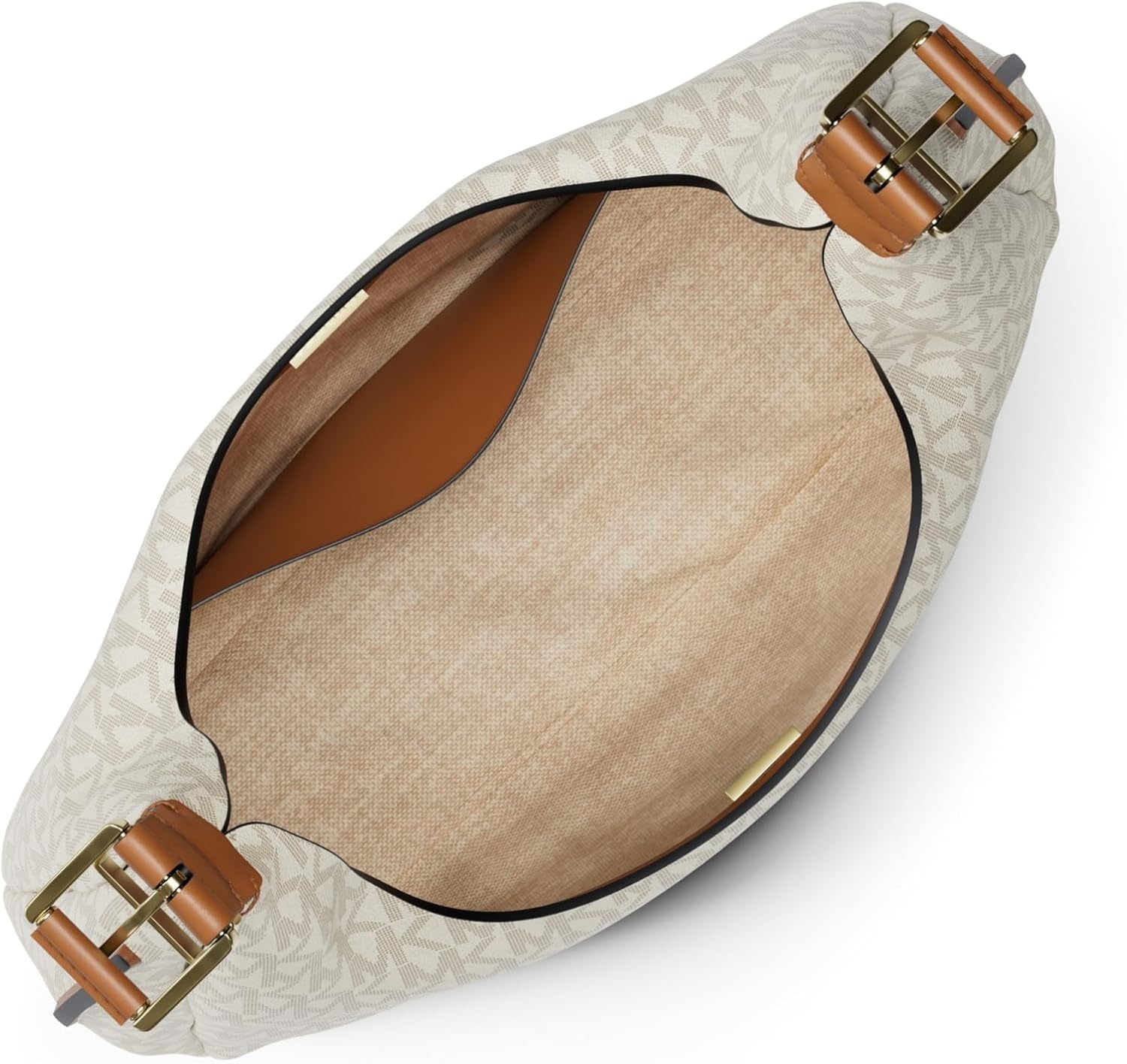 image:imageMichael Kors Nolita Large Hobo Shoulder BagGoldtone HardwareMk Signature Coated TwillVanillaAcorn