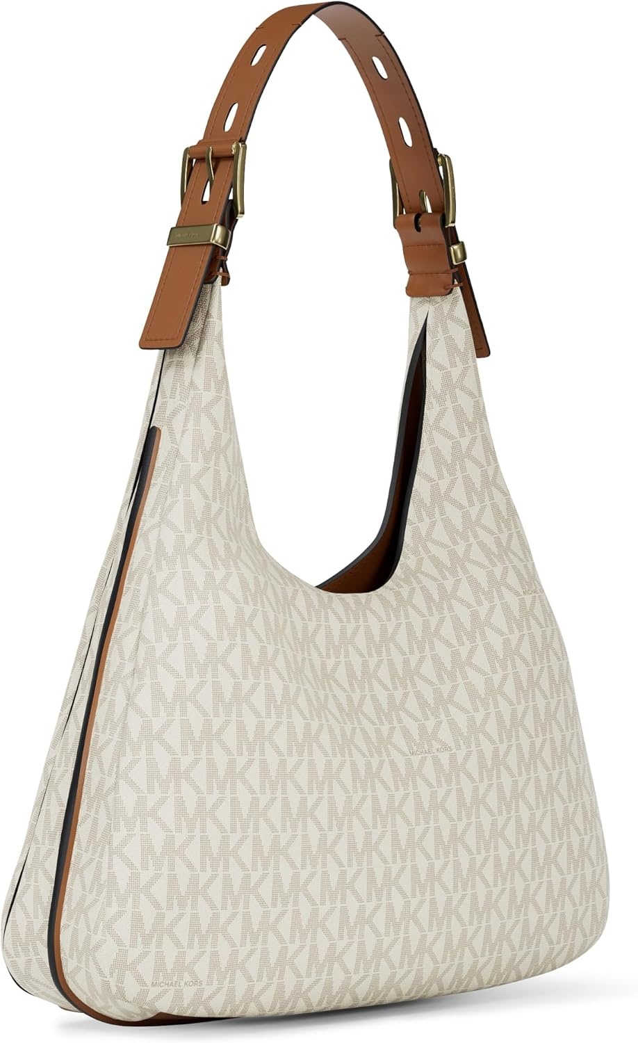 image:imageMichael Kors Nolita Large Hobo Shoulder BagGoldtone HardwareMk Signature Coated TwillVanillaAcorn
