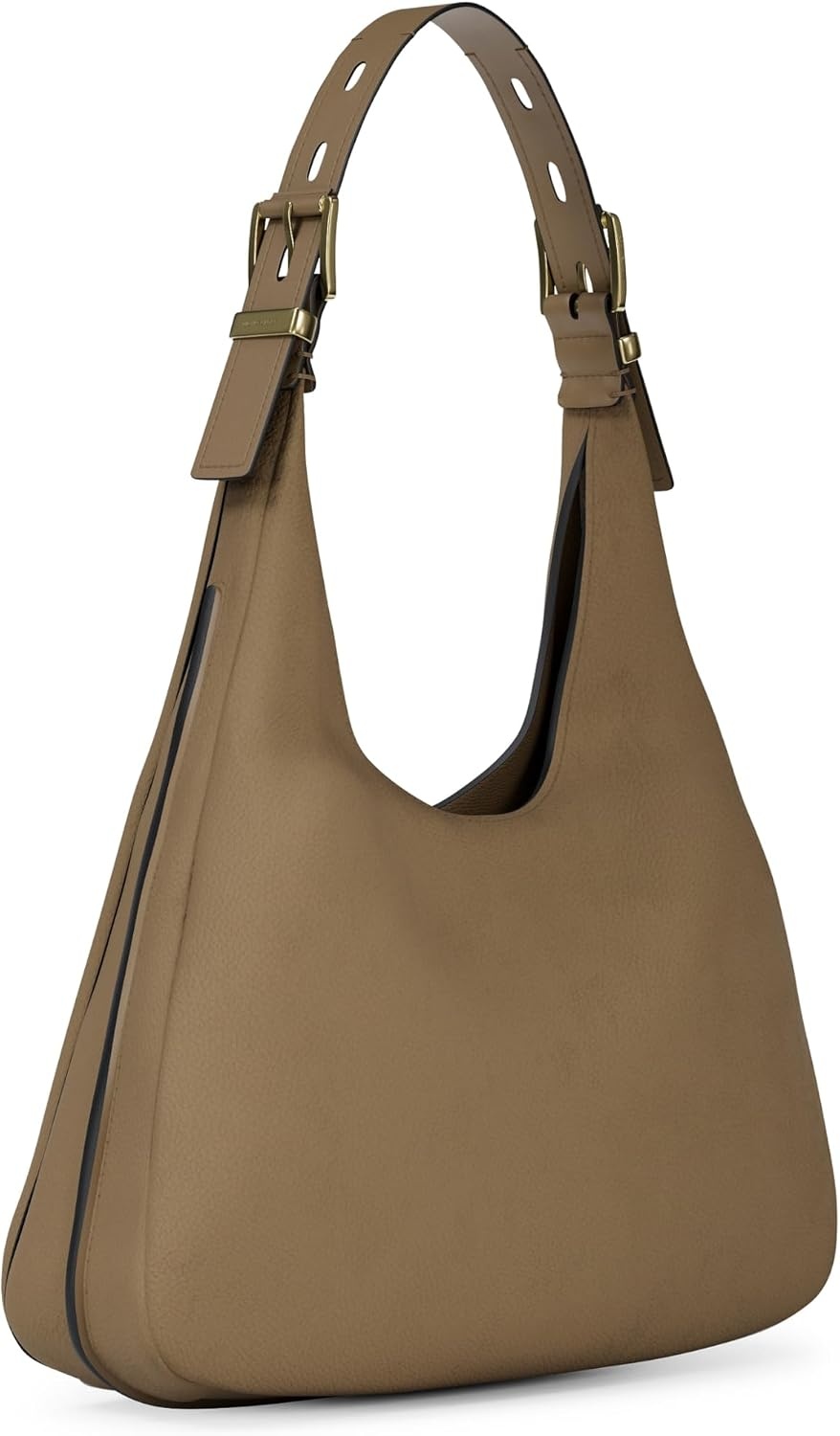 image:imageMichael Kors Nolita Large Hobo Shoulder BagGoldtone HardwareNubuck LeatherHusk