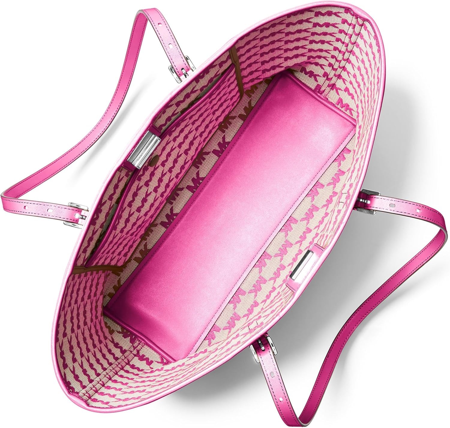 image:imageMichael Kors Quinn Large ToteSilvertone HardwareCanvasRaspberry