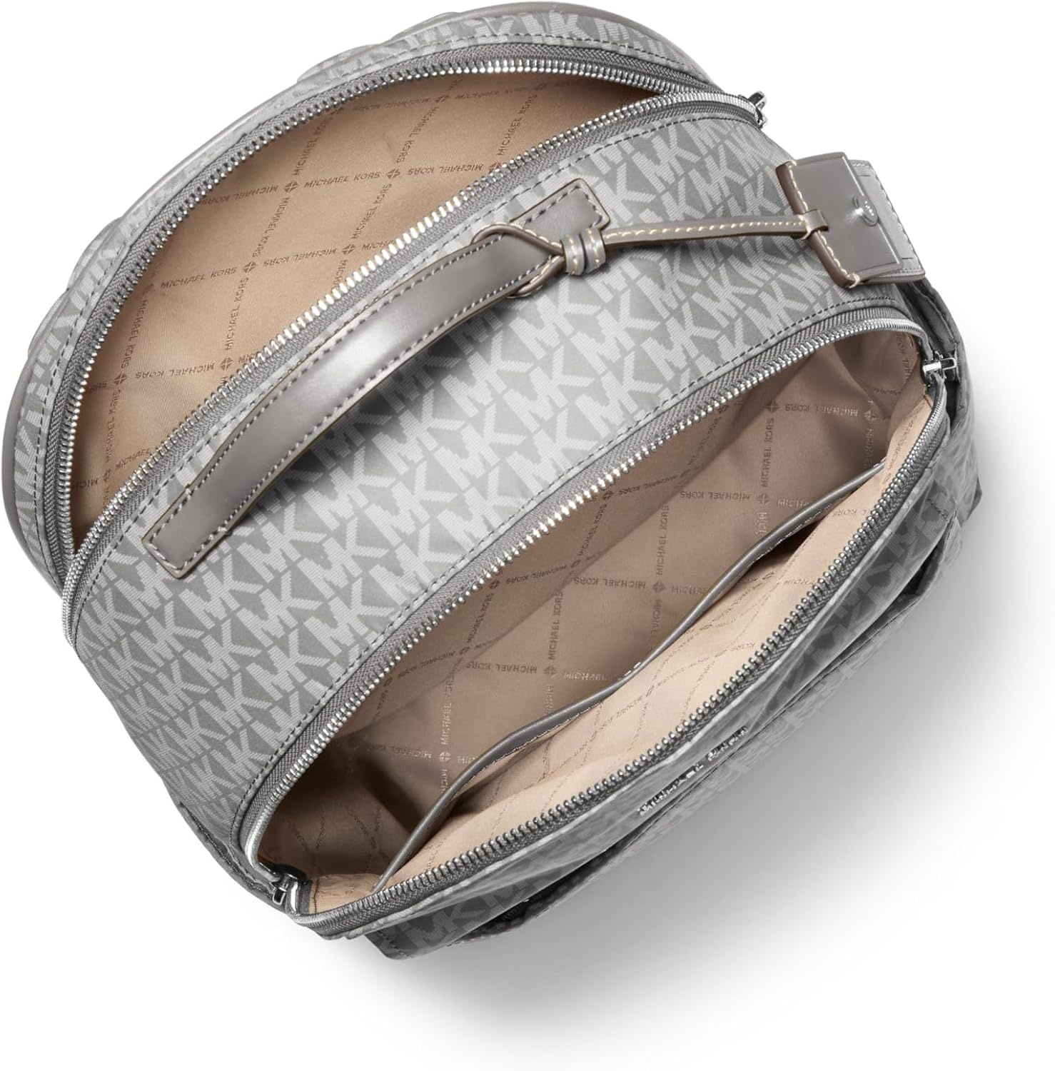 image:imageMichael Kors Sable Large Backpack GoldTone HardwareBirchSilvertone HardwareMk Signature Coated TwillStorm