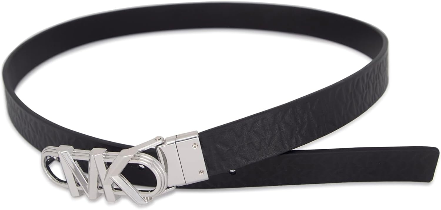 image:imageMichael Kors Womens 1 Inch Reversible Logo Belt Stylish amp Versatile Accessory for Everyday WearBlackSilver