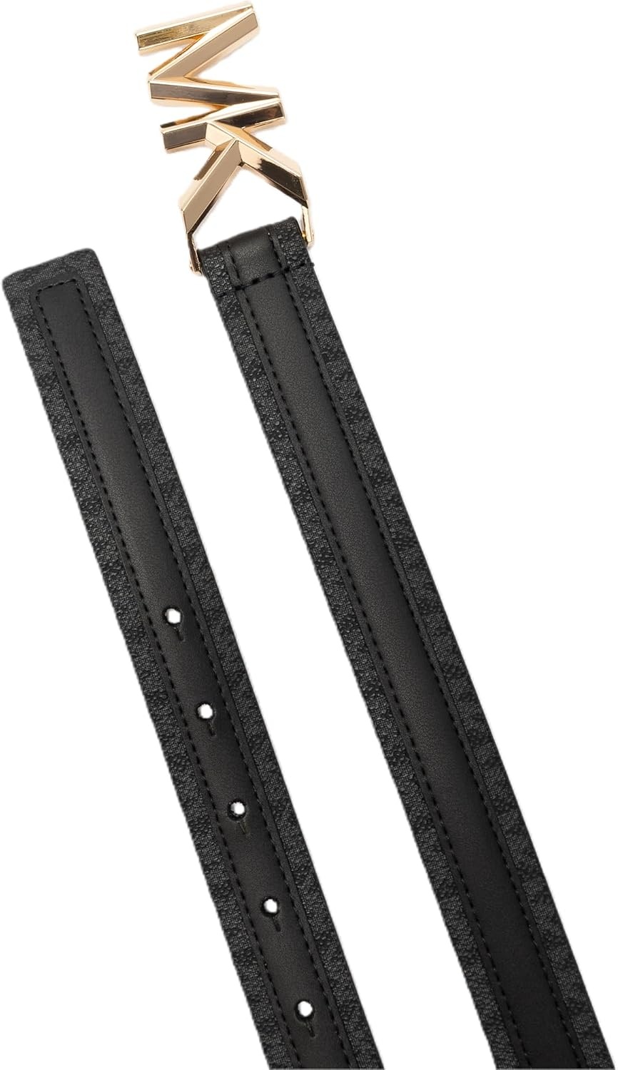 image:imageMichael Kors Womens 11 Inch Logo Leather Belt Stylish Accessory for Everyday Adjustable FitBlack