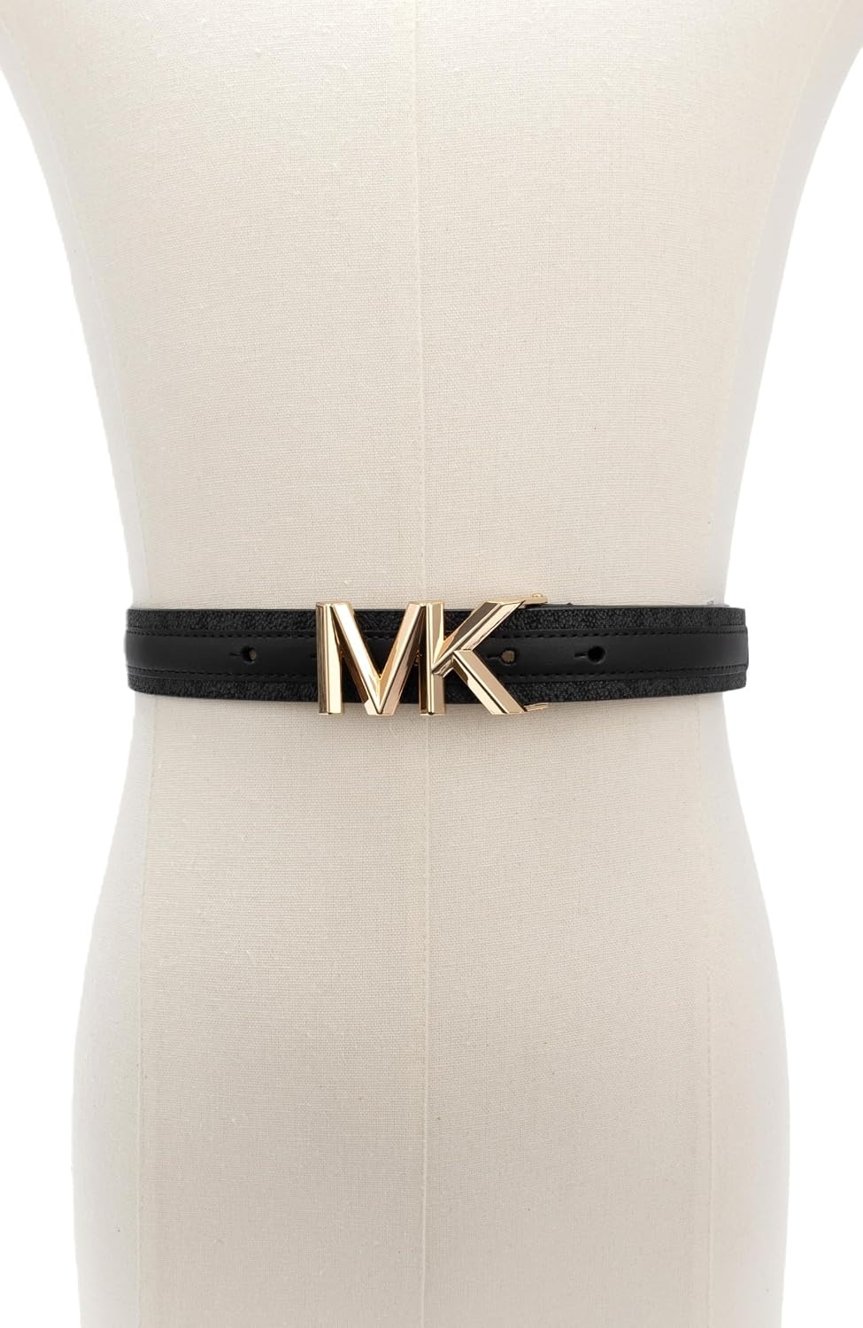 image:imageMichael Kors Womens 11 Inch Logo Leather Belt Stylish Accessory for Everyday Adjustable FitBlack