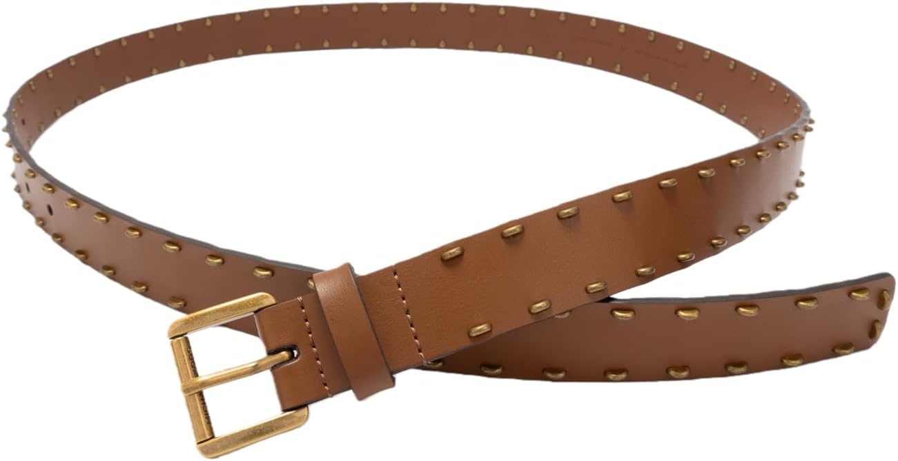 image:imageMichael Kors Womens 11 Inch Nonreversible Half Moon Studded Belt Stylish amp Adjustable FitLuggage Ant Gold