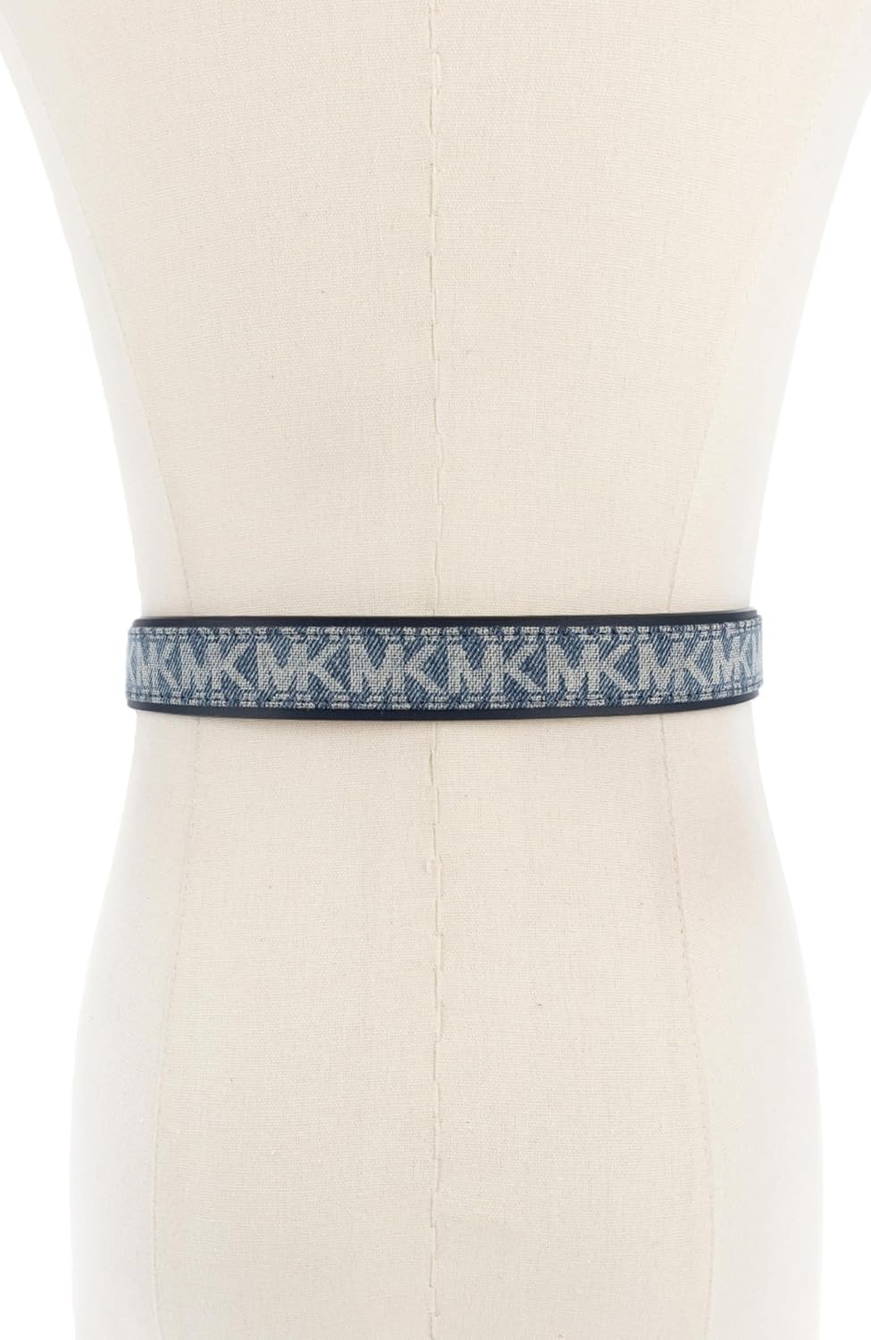 image:imageMichael Kors Womens 12 Inch Denim Leather Belt Stylish Accessory for Everyday Wear Adjustable FitBlue