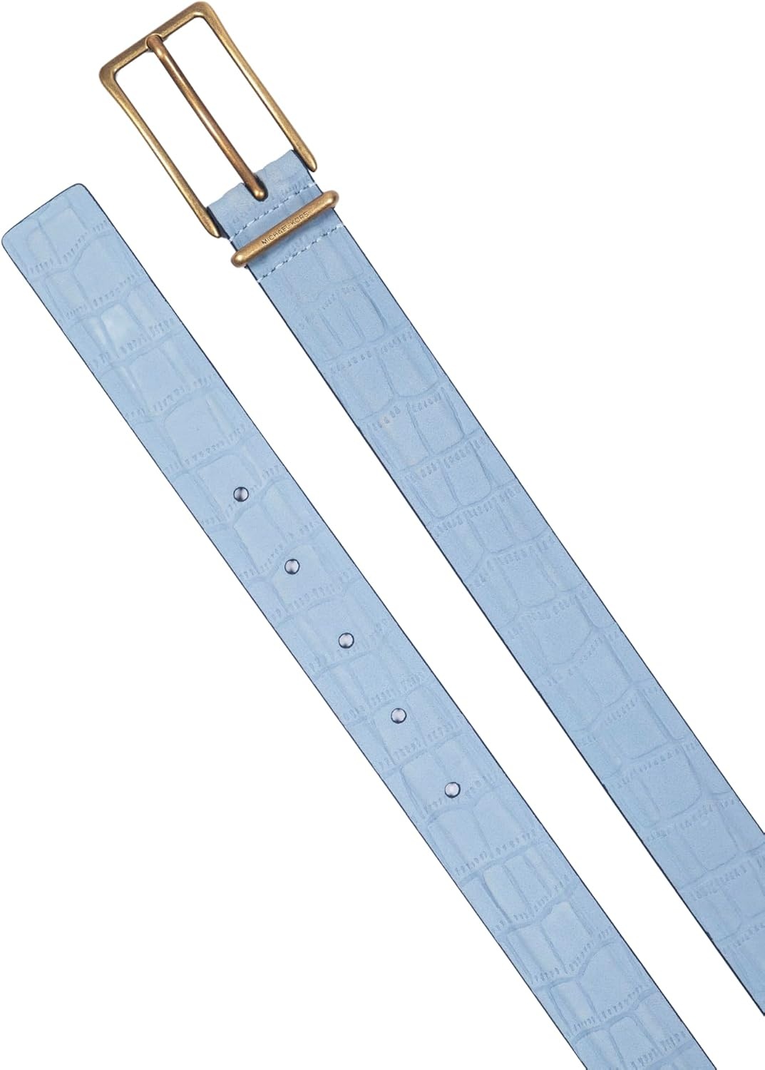 image:imageMichael Kors Womens 12 Inch Leather Belt Stylish Accessory for Everyday Wear Adjustable FitChambray