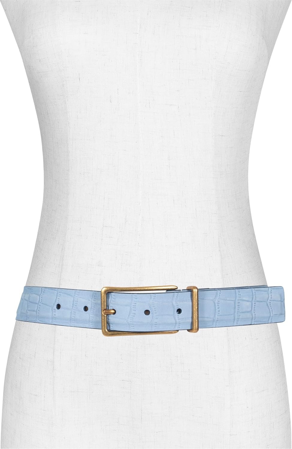 image:imageMichael Kors Womens 12 Inch Leather Belt Stylish Accessory for Everyday Wear Adjustable FitChambray