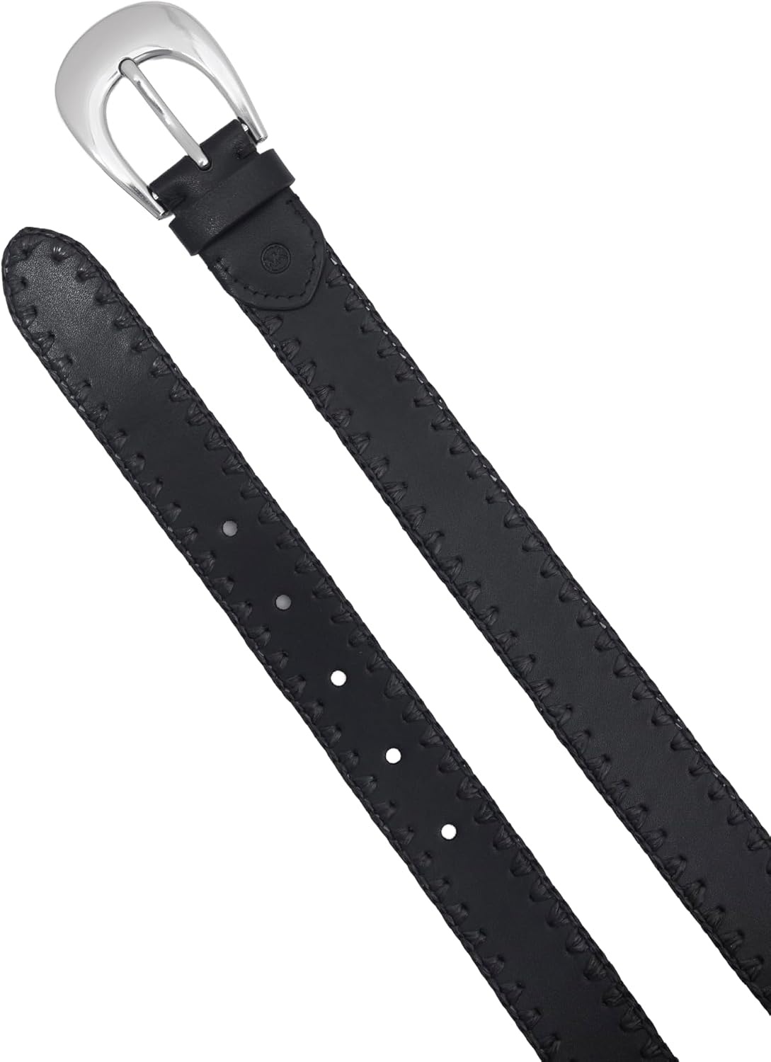image:imageMichael Kors Womens 12 Inch Raffia Leather Belt Stylish Accessory for Everyday Adjustable FitBlack