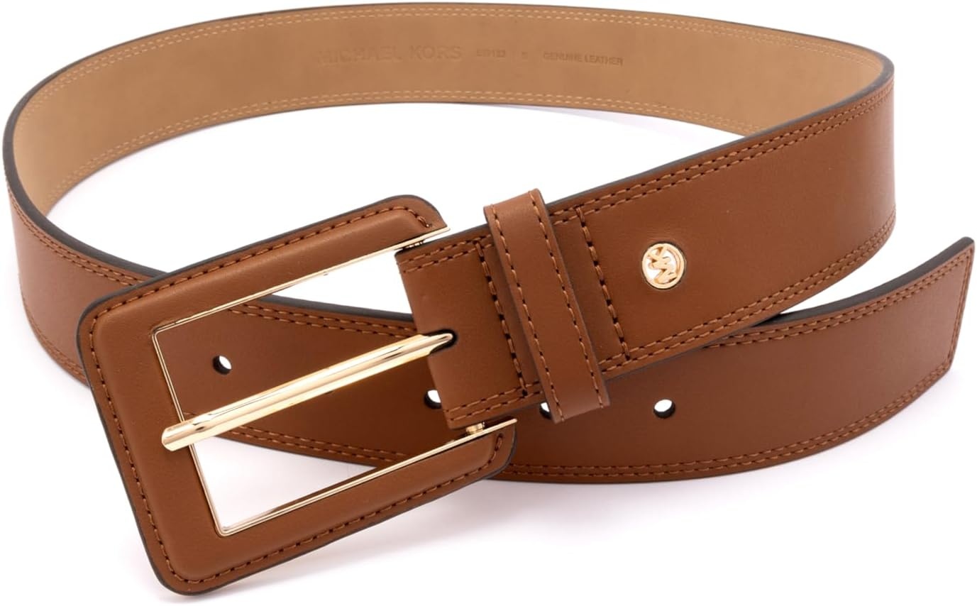 image:imageMichael Kors Womens 15 Inch Leather Belt Stylish Fashion Accessory for Everyday WearLuggage