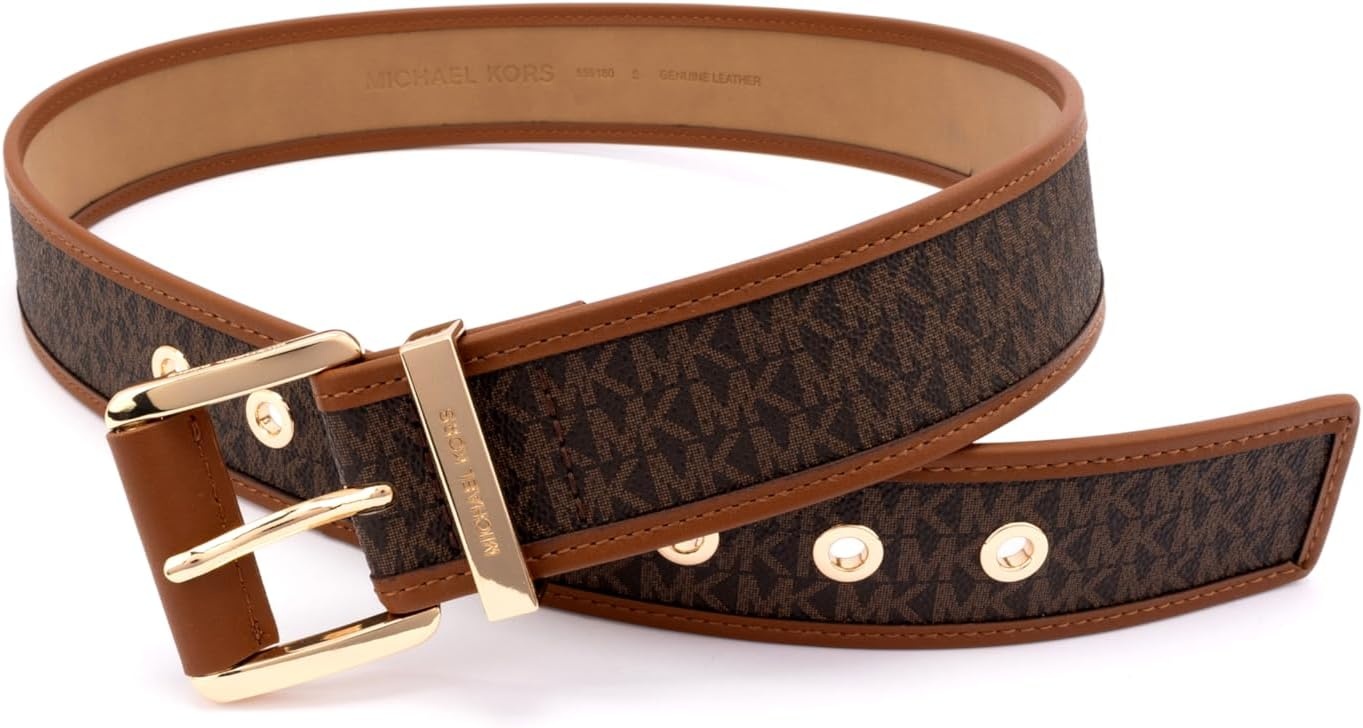 image:imageMichael Kors Womens 175 Inch Logo Belt with Grommets Stylish Fashion Accessory for Everyday WearLuggage