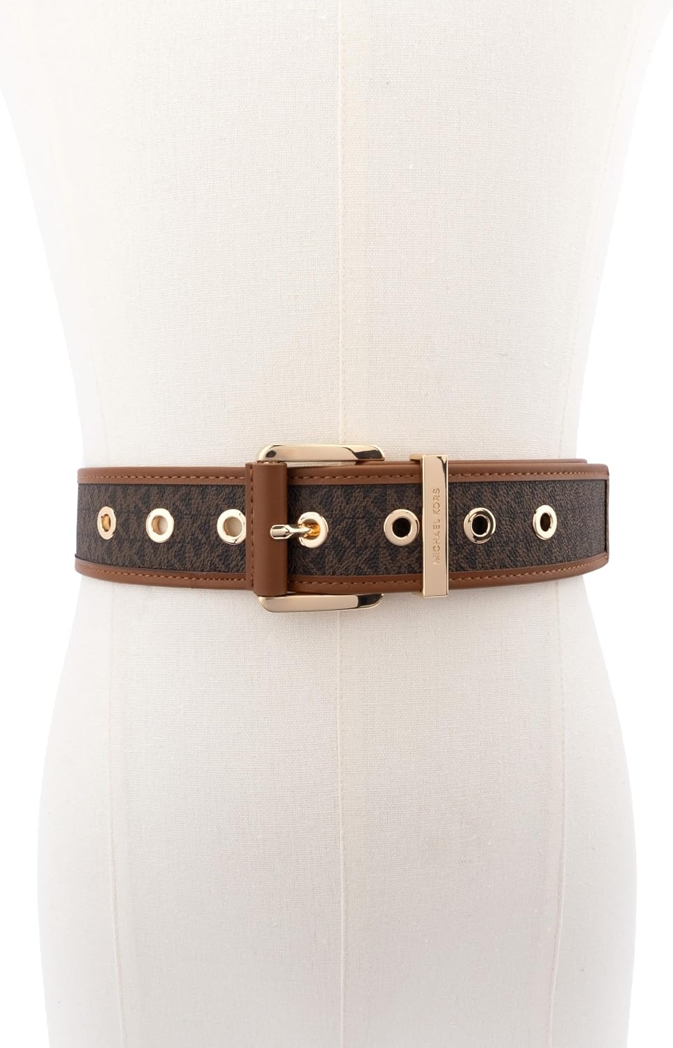image:imageMichael Kors Womens 175 Inch Logo Belt with Grommets Stylish Fashion Accessory for Everyday WearLuggage
