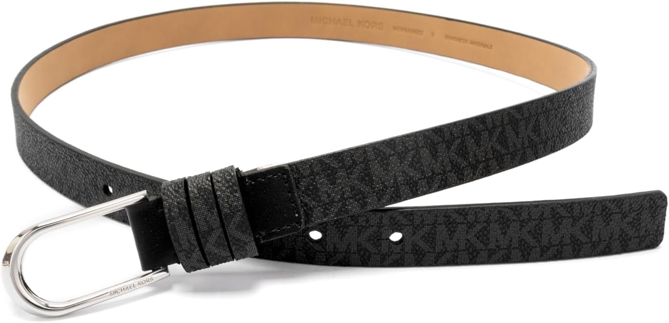 image:imageMichael Kors Womens 20mm Non Reversible BeltBlackSilver