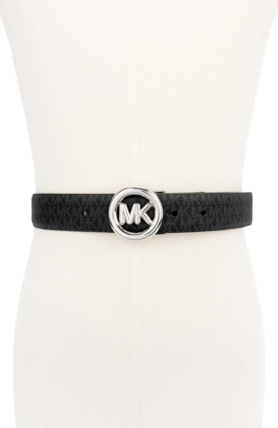 image:imageMichael Kors Womens 32mm Non Reversible Leather BeltBlack Pol Nickel