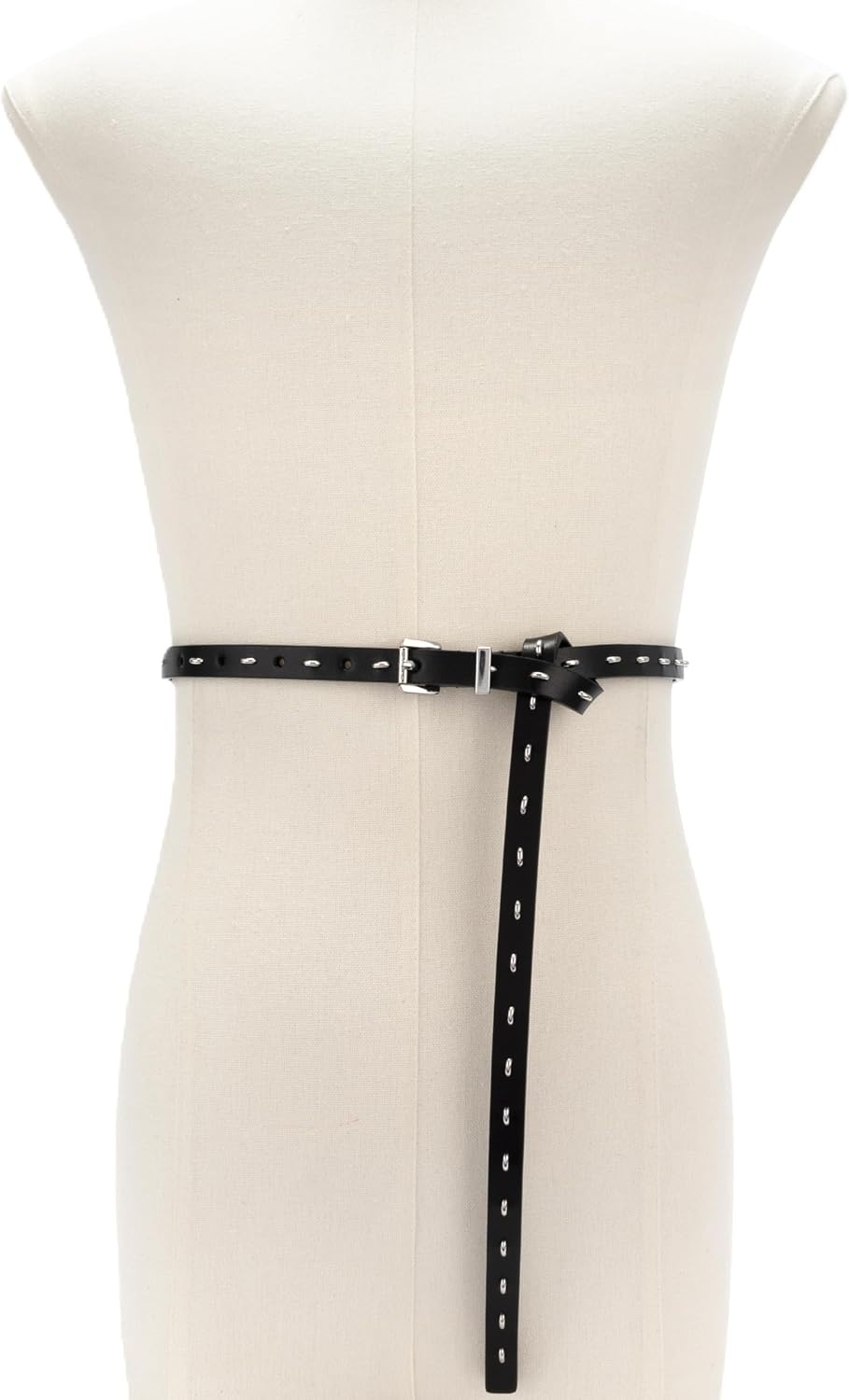 image:imageMichael Kors Womens 5 Inch Nonreversible Half Moon Studded Belt Stylish amp Adjustable FitBlack Pol Nickel
