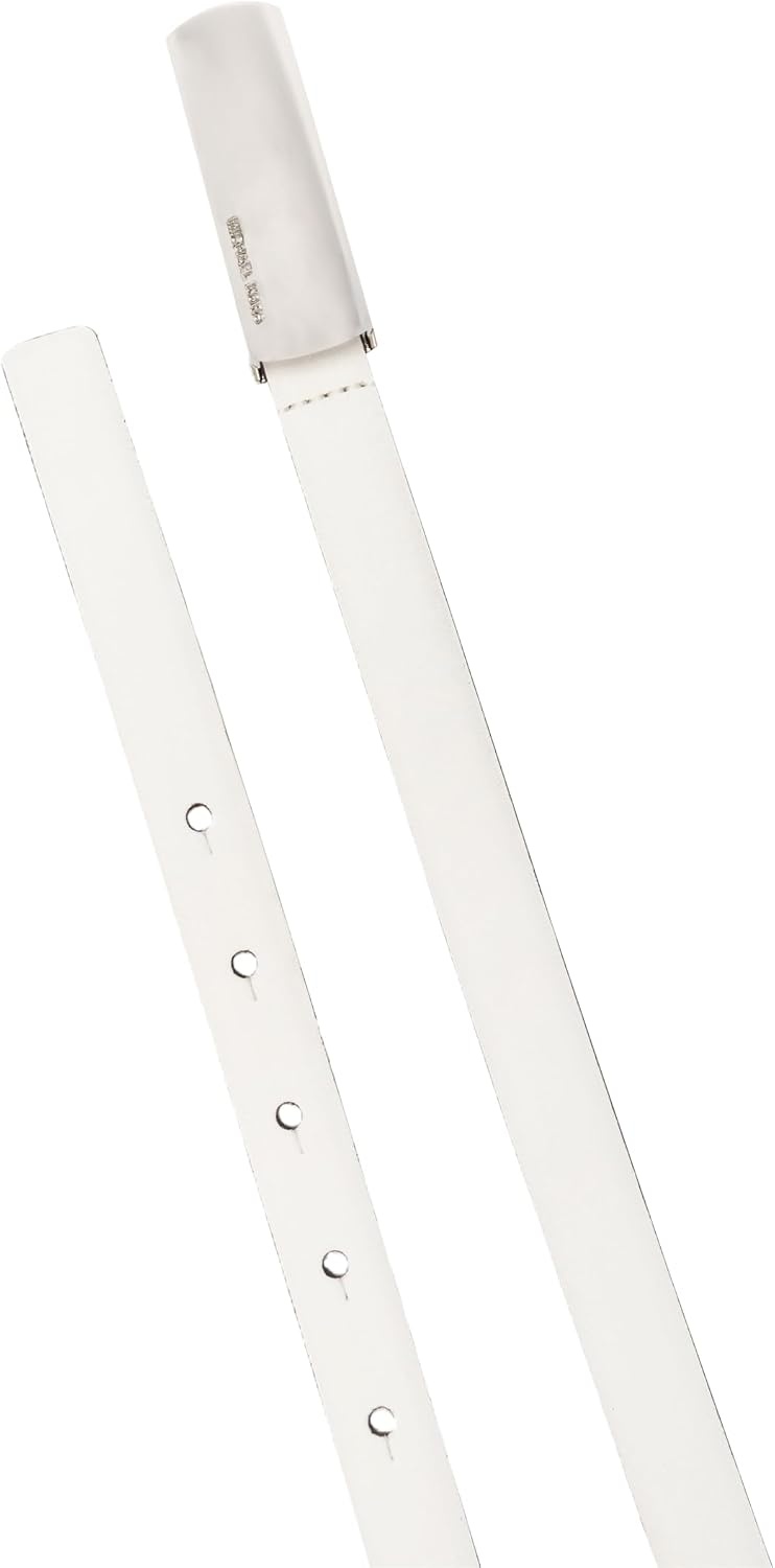image:imageMichael Kors Womens 7 Inch Bubble Plaque Belt Stylish Accessory for Everyday Wear Adjustable FitOptic White