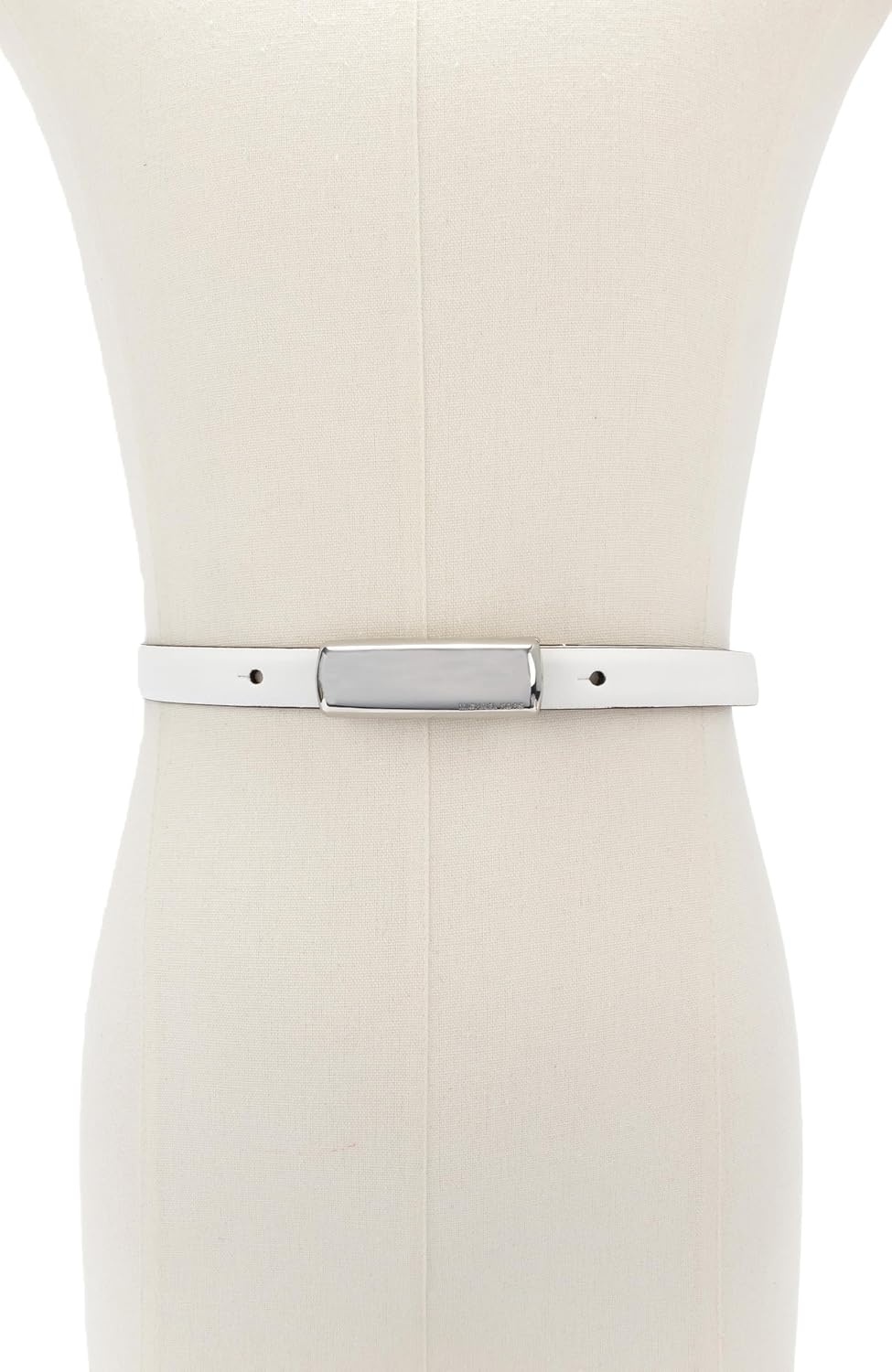 image:imageMichael Kors Womens 7 Inch Bubble Plaque Belt Stylish Accessory for Everyday Wear Adjustable FitOptic White