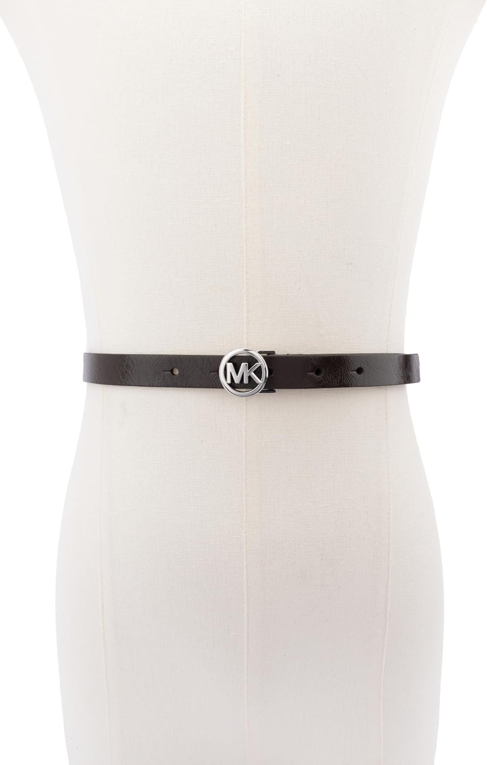 image:imageMichael Kors Womens 75 Inch Logo Skinny Belt Stylish Fashion Accessory for Everyday WearChocolate