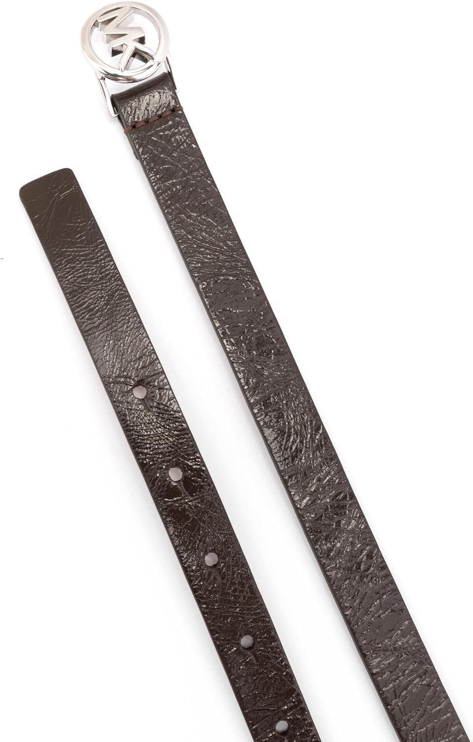 image:imageMichael Kors Womens 75 Inch Logo Skinny Belt Stylish Fashion Accessory for Everyday WearChocolate
