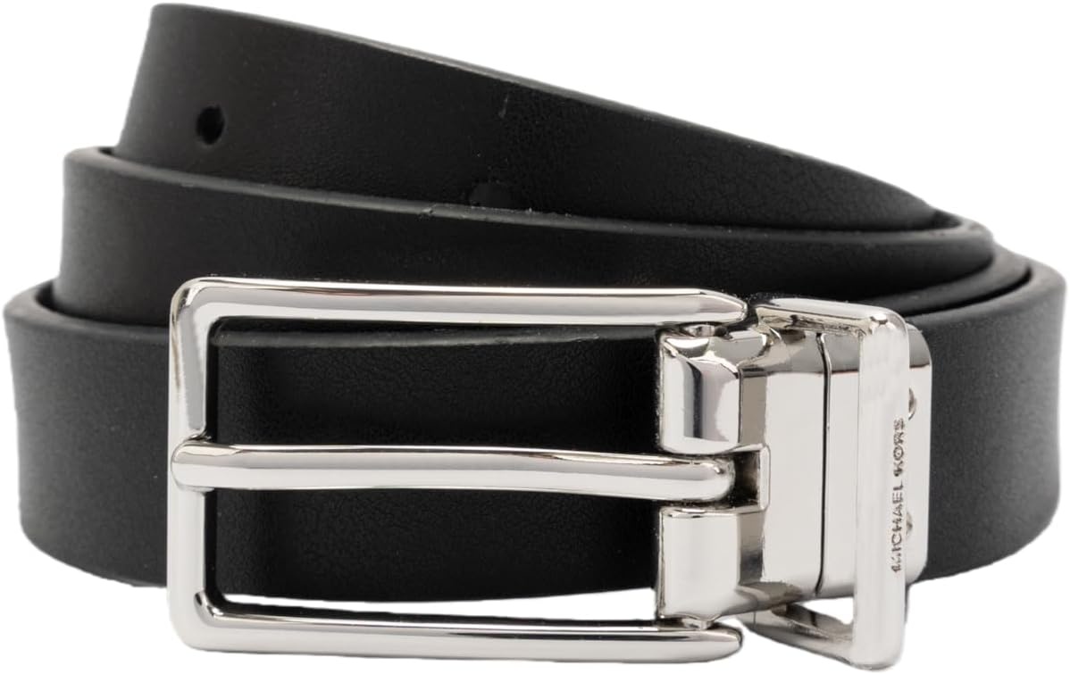 image:imageMichael Kors Womens 78 Inch Logo Reversible Belt Stylish Accessory for Everyday Adjustable FitBlack Pol Nickel