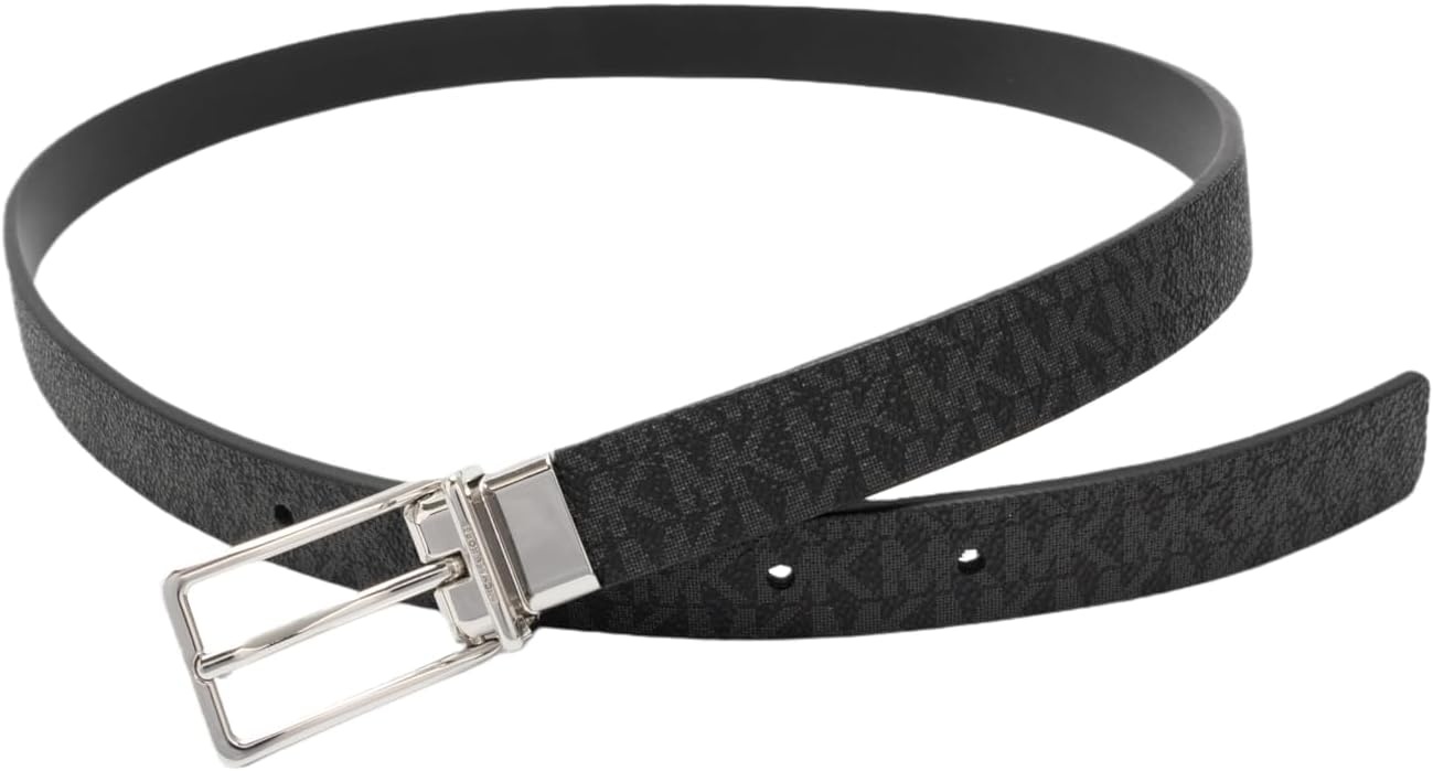 image:imageMichael Kors Womens 78 Inch Logo Reversible Belt Stylish Accessory for Everyday Adjustable FitBlack Pol Nickel