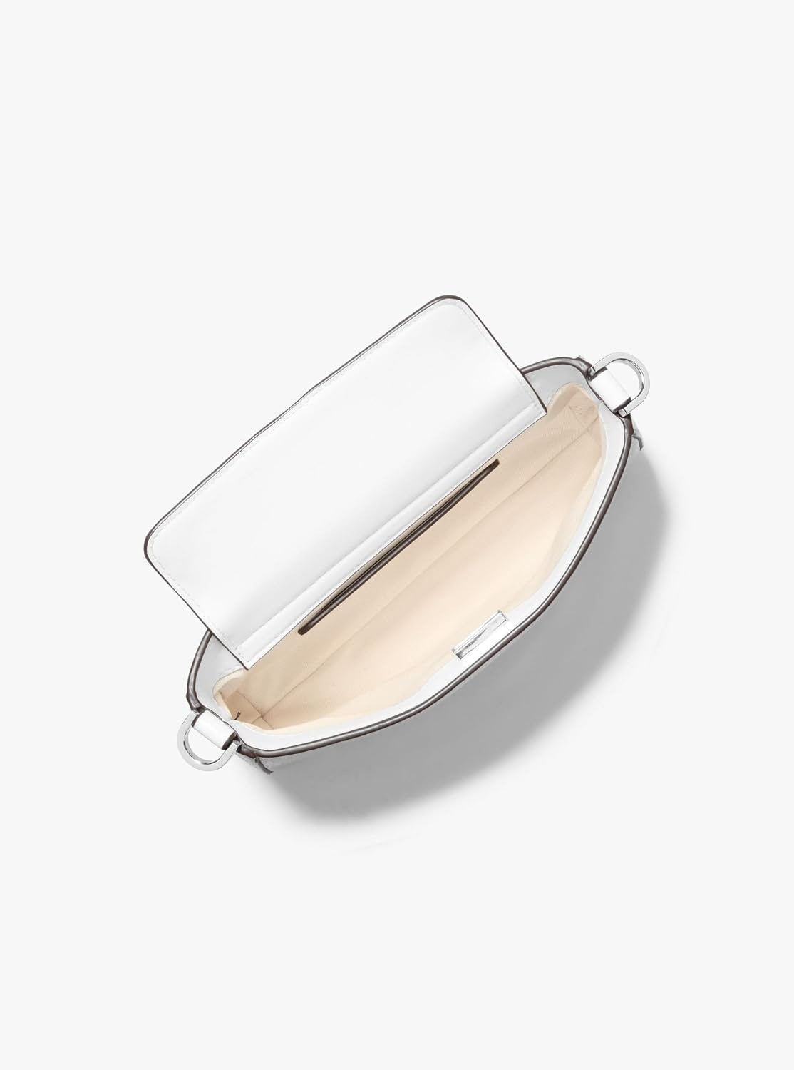 image:imageMichael Kors Womens Bryant Small Convertible Crossbody BagSilvertone HardwareOptic White