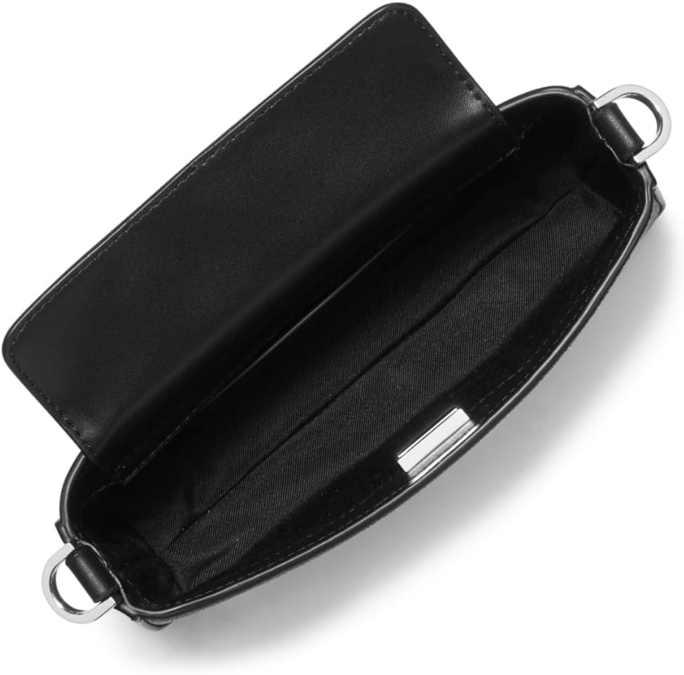 image:imageMichael Kors Womens Bryant Small Convertible Crossbody BagSilvertone HardwareTonal Mk Signature Coated TwillBlack
