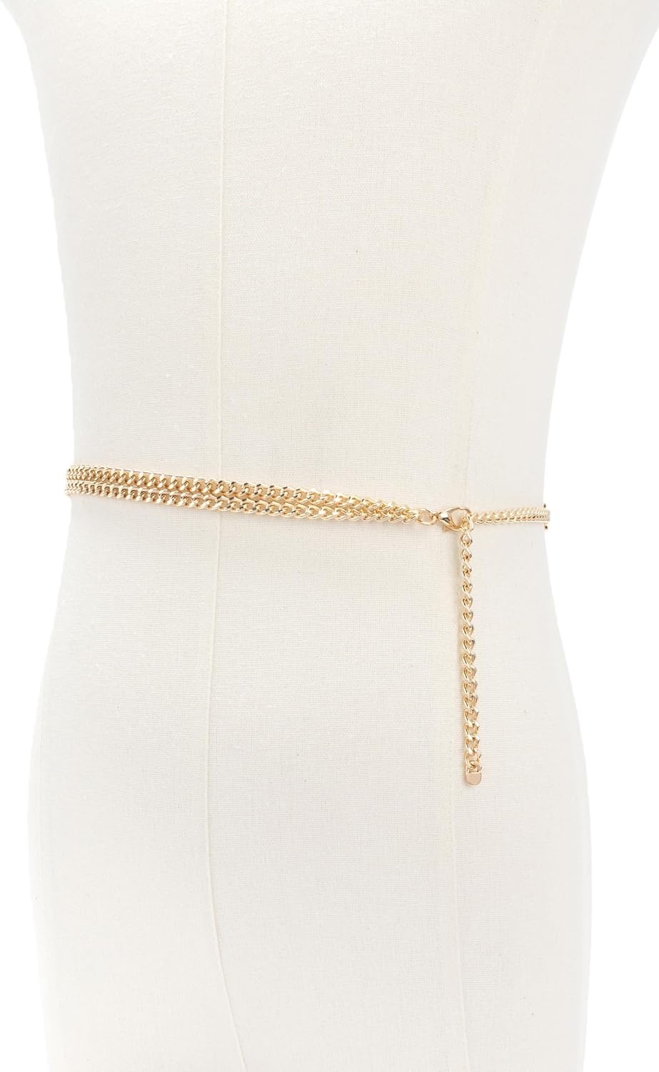 image:imageMichael Kors Womens Double Chain Belt Stylish amp Versatile Accessory for Everyday Adjustable FitLt Pol Gold