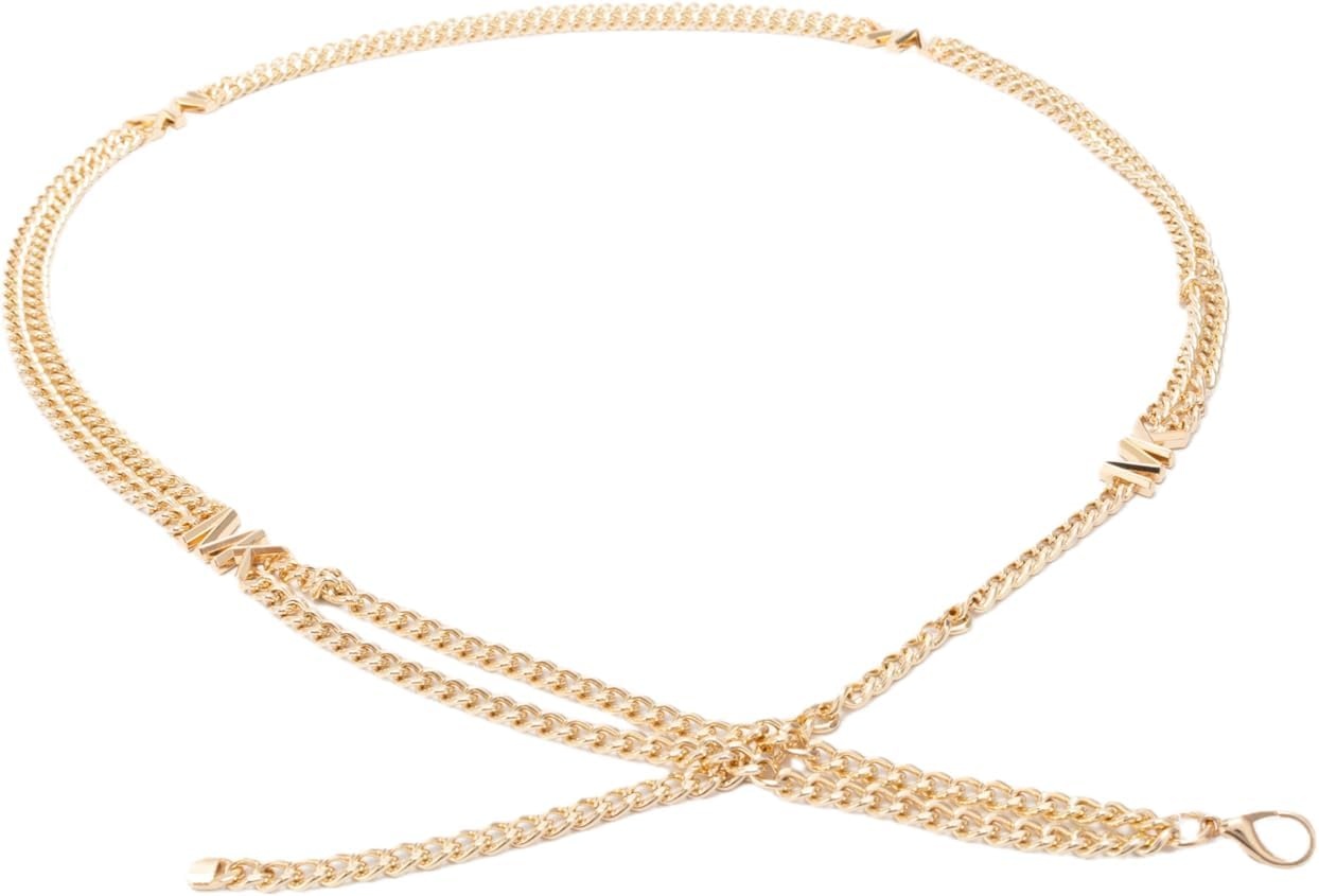 image:imageMichael Kors Womens Double Chain Belt Stylish amp Versatile Accessory for Everyday Adjustable FitLt Pol Gold