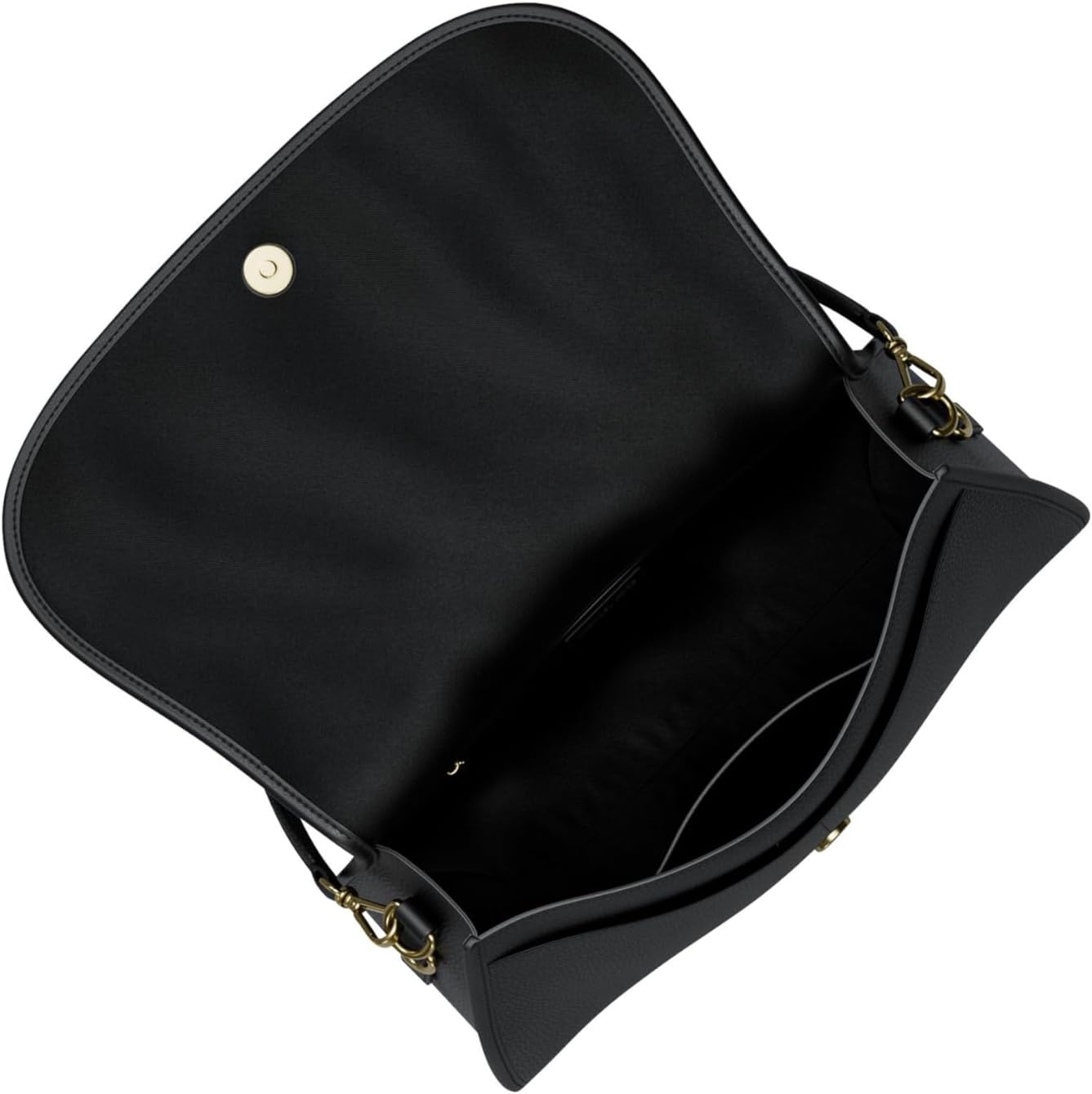 image:imageMichael Kors Womens Holmes Medium Convertible MessengerGoldtone HardwareLeatherBlack